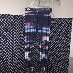galaxy print american eagle leggings
